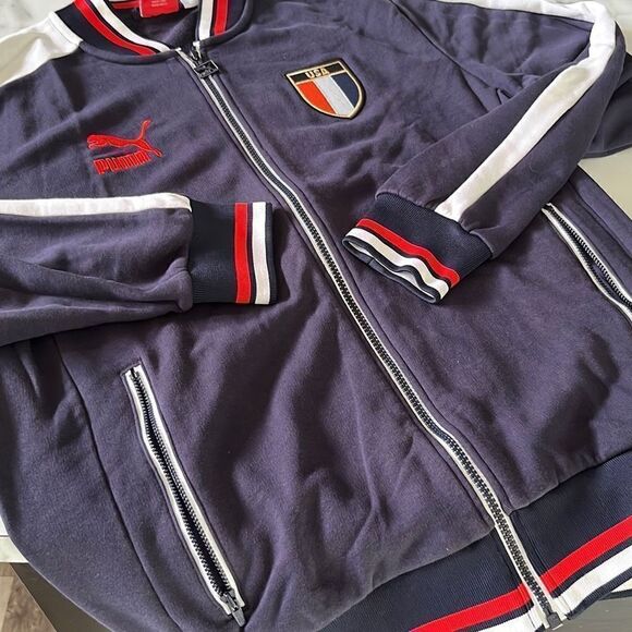 Puma “USA” Cotton/Poly Jacket Sz. M - Picture 1 of 8